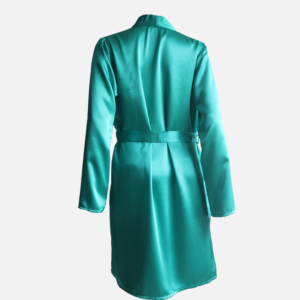 CASAVEVE FOREST GREEN MID ROBE-BACK