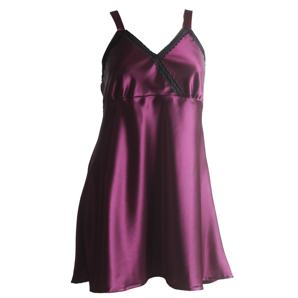 CASAVEVE VENUS SHELL PURPLE SLIP DRESS-FRONT