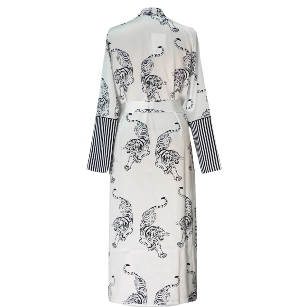 VEVE IVORY TIGER ROBE-BACK