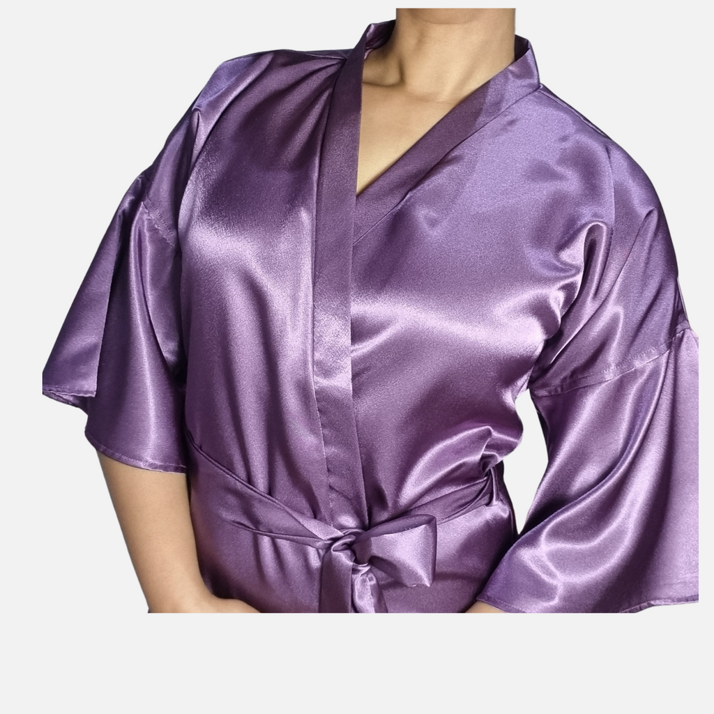 CASAVEVE PICNIC LILAC FLOW ROBE-FRONT TOP MODEL