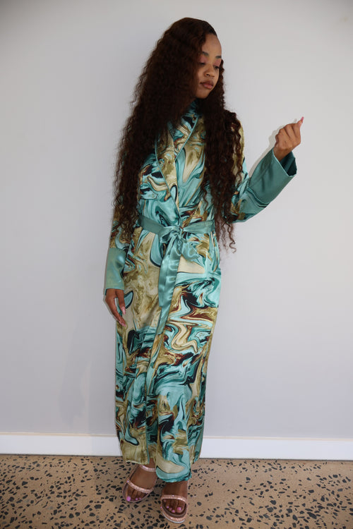 ECLIPTIC GREEN LONG ROBE