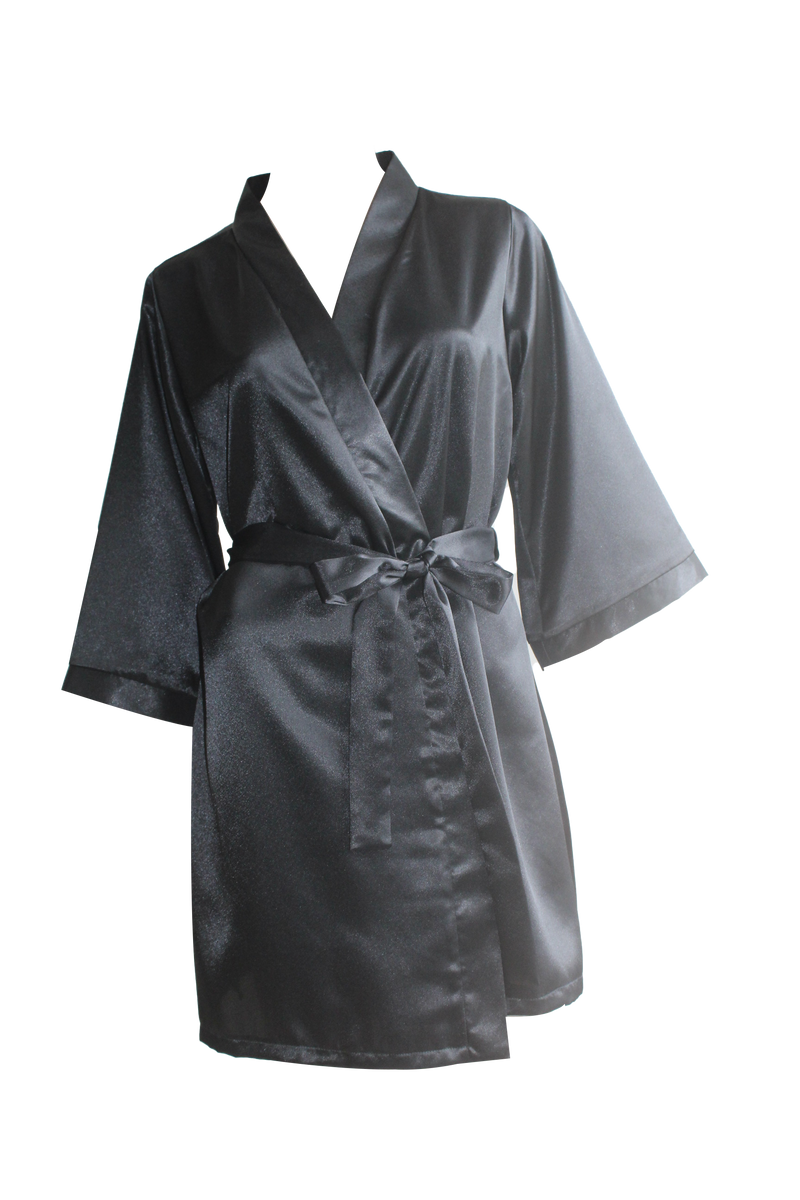 Midnight Tie Black Short Robe - Limited Edition – Casaveve